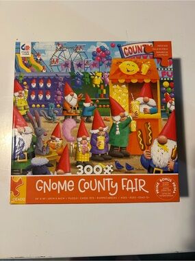 Ceaco Gnome County Fair 300-Piece Puzzle - Colorful Gnome Carnival